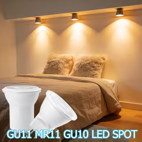 4Pack LED 38° Beam Angle GU11 MR11 Lamp GU10 GU4 GU5.3 Base AC 220V Mini Reflector Spot Bulb 3W 9W 1
