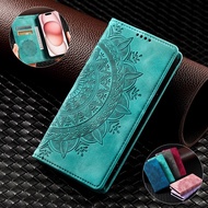 Casing For Samsung A72 A52 A52S A51 A71 A23 A04E F04 M04 M40S 5G Nice Flip Leather Case Retro Pattern Flower Suction Close Card Cash Slot Cover