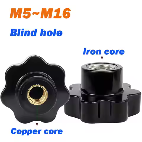 Plum Bakelite Hand Tighten Nuts M5 M6 M8 M10 M12 M14 M16 Handle Star Mechanical Black Thumb Nut For 
