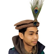 Pakol with Peacock Feather Pakul Made in Pakistan Afghanistan Swat Pashtun Hat Cap Topi Large Mens B