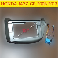 หน้ากากวิทยุ Honda Jazz GE ปี.2008- 2013(สีเทา) มาพร้อมน๊อตยึดจอ 4ตัว ชุดปลั๊กมีในชุด