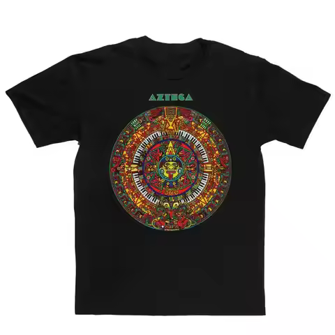 Azteca Band Cotton T Shirt All Size Black For Men BL470