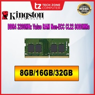 Kingston Value RAM 3200MHz DDR4 Non-ECC CL22 SODIMM Notebook (8GB/16GB/32GB)