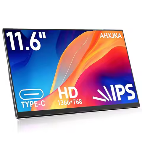 11.6 Inch HD Portable Monitor 1366*768P IPS 72%sRGB VESA One Line Link With Type-C Mini HDMI For Pho