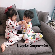 ❷!! ️Air Conditioning Clothing Children Pajamas Set 1 Year Old~5 Years Old Suitable for Male Female 