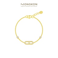 Mongkon Gold ทองคำแท้บริสุทธิ์สูง 96.5% สร้อยข้อมือ The Continue-OV น้ำหนัก 1 สลึง