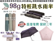 (現貨)1秒脱水雨傘 超潑水不沾水納米 快乾跣水 三折短傘 縮骨遮 縮骨傘 半徑20.5吋5骨特輕98g碳纖維防風骨手開傘