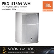 JBL PRX-415M-WH 15" 2-Way Passive Stage Monitor / Loudspeaker (300W / 600W / 1200W) (White) (PRX415M