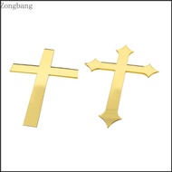 Zone 5pcs Cross Acrylic Cake Toppers Mirror Acrylic Cake Topper Decoration