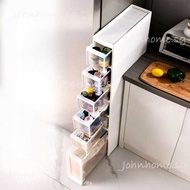 Johome Bathroom Storage Bathroom Space Saving Cabinet Accessories Movable Slim Storage Cabinet Bathr