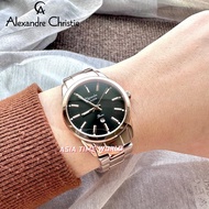 [Original] Alexandre Christie 2A40 LDBRGBA Elegance Women's Watch with Black Dial Rose Gold Stainless Steel