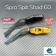 SPro Bronzeye Spit Shad Frog 60mm 15g Fishing Lure Katak Soft Frog Toman Haruan with Gamakatsu Hook