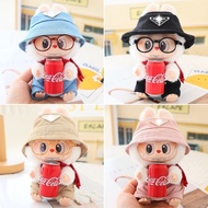 拉布labubu三代娃衣可乐搪胶盲盒一代二代挂件衣服背带裤Labu labubu three-generation doll Coke lining20250919