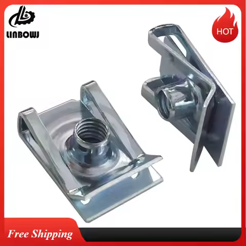 5pcs/10pcs M8 M6 M5 M4 U Type Clips with Thread 8mm 5mm 6mm 4mm Reed Nuts for Car Motorcycle Scooter
