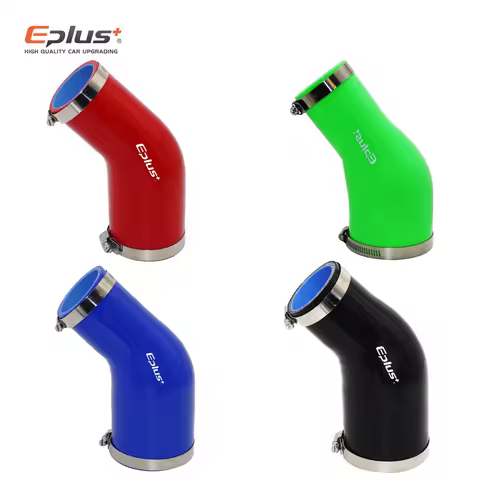 EPLUS 45 degrees Silicone Hose Connector Reducer Pipe Adapter Blue Black Rreen High Temperature Resi