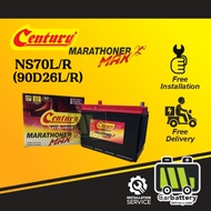 [Installation Provided] Century Marathoner Max NS70 NS70L NS70R 90D26L 90D26R Car Battery Bateri Kereta