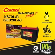 [Installation Provided] Century Marathoner Max NS70 NS70L NS70R 90D26L 90D26R Car Battery Bateri Ker