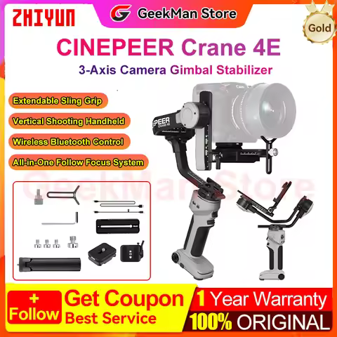 ZHIYUN CINEPEER CRANE 4E Camera Gimbal Stabilizer 3-Axis Handheld for Sony for Canon/Nikon for Panas