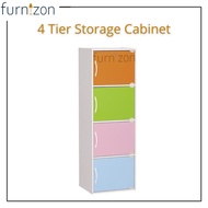 BRAY 4 Door Storage Cabinet BookShelf Multipurpose Storage Rak Kabinet Almari Buku Lock Available