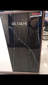 Granit premium 60x120 hitam corak putih GL12615 by Vicenza kw1