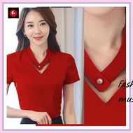 MERAH Fwg - Dahye Blouse / Latest Women's Blouses / Korean Women's Tops Casua Outfit Ab Okechuku Put