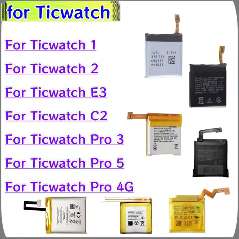 WBL-K SP502626SF WBL-U SP492929SI 373726 Battery For TicWatch 1,Ticwatch 2,Ticwatch C2,E3,Ticwatch P