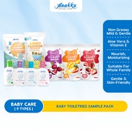 Anakku Baby Toiletries Sample Size (50ml/100ml) Bath Shampoo Lotion Detergent Liquid Cleanser Refill