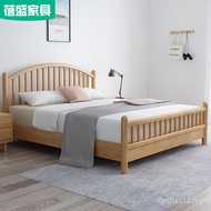 Apartment 1.8 B & B B Bed Rice Modern Simple Small Apartment Solid Wood Bed Wedding Bed Style Double