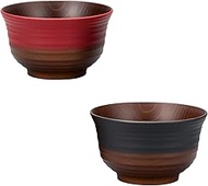 Canoe Bowl, Black/Vermilion 22.0 fl oz (630 ml), Traditional Japanese Colors, 2 Colors
