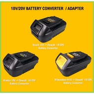 Battery Converter Adapter for MAK1TA/B0SCH/M1LWAUKEE 18V Lithium-ion Power Tools Convert To Dewalt 1
