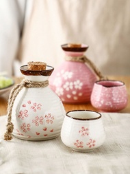 Wineware / Sakura Ceramic White Wine Glass Retro Sake Cup Wine Sake