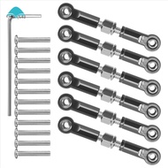 6Pcs Adjustable Metal Linkage Pull Rod Front /Rear Servo Link for  A949 A959 A969 A979 K929 RC Car U