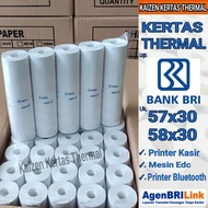 ( 10 ROLL ) KERTAS THERMAL EDC BRILINK LOGO BANK BRI