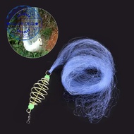 MAELOVE2 Spring Bomb Fishing Net Bait With Luminous Beads Nylon Bottom Net For Freshwater/saltwater 