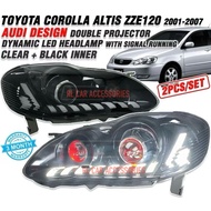 Toyota corolla altis 2001 2002 2003 2004 2005 2006 led front projector headlamp headlight head lamp 