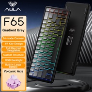 คีย์บอร์ด AULA 67 Keys Tri-mode Mechanical Keyboard With RGB Backlit Bluetooth/2.4G/Type-C Connectio