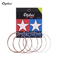 Orphee T7/1253 (.012-.053) Guitar Strings for Acoustic Folk Guitars 6pcs String Set Hexagonal Core N