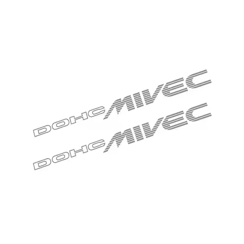 DOHC MIVEC for Mitsubishi Lancer EVO Mirage JDM Side Vinyl Decal Stickers Set Silver