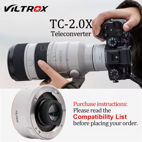 VILTROX TC-2.0X Teleconverter Telephoto Lens Extender AF Auto Focus Mount Converter Lens for Sony E 