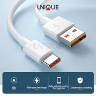 UNIQUE FAST CHARGING TYPE C 6A ORANGE ORIGINAL DATA CABLE VOOC DATA CABLE/ TURBO CHARGE CABLE 6A DAT
