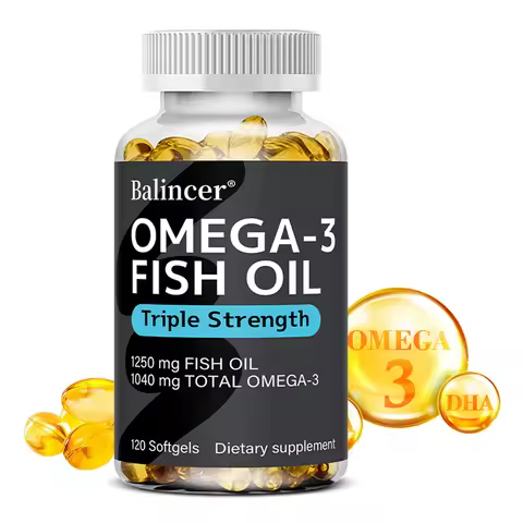 Omega-3 Fish Oil 1250 Mg, Triple Strength - Supports Heart Health, Brain Health, Memory and Cognitio