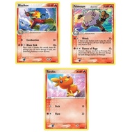 English Pokémon Card Blaziken - 20/110 R /Primeape - 50/110 UC /Torchic - 83/110 C - EX Holon Phanto