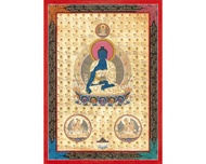 藥師佛 108位佛陀 手工唐卡繪畫 金箔傑作