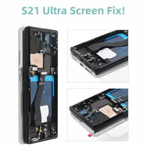 S21 Ultra AMOLED Screen with Fingerprints for Samsung Galaxy S21 Ultra 5G G998B/DS Lcd Display Touch