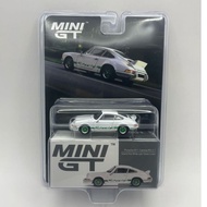 MINI GT PORSCHE 911 CARRERA RS 2.7 GRAND PRIX WHITE WITH GREEN LIVERY (BLISTER) (MGT801)