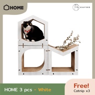 KAFBO Cat Scratching Furniture HOME 3 pcs Set – White ที่ลับเล็บแมว ที่ฝนเล็บแมว ที่ข่วนเล็บแมว ที่น