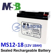 MSB 12V 18AH Rechargeable Sealed Lead Battery (MS12-18ULTRA)