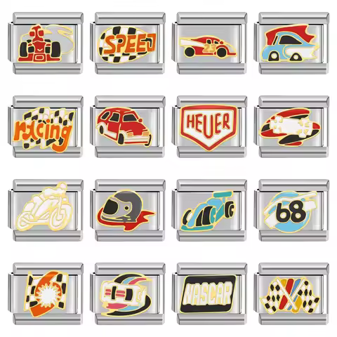 Fashions New Italian Charm Store Italian Charm Bracelet 9mm Diy Race Car Jewelry