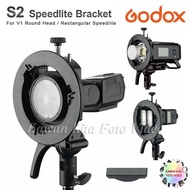Godox S2 Type Bracket Bowens Mount for Godox V1 AD200 AD400 TT600 TT685 V850 V860 - 2x TT350 / V350