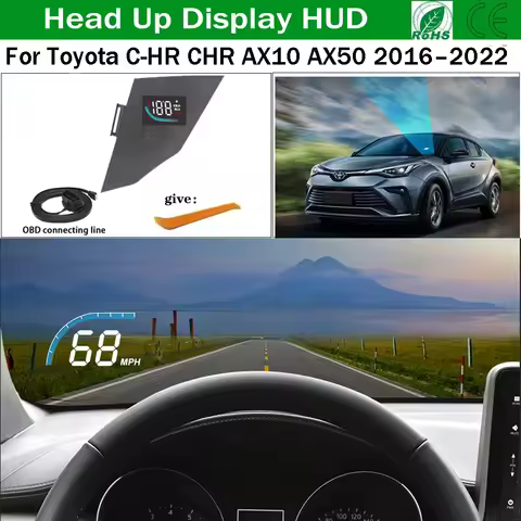 For Toyota C-HR CHR AX10 AX50 2016–2022 OEM Hidden HUD Head Up Display Speedometer Windshield Car Pr